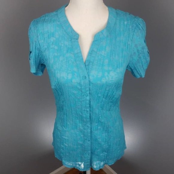 Laura Scott Button-up Blouse Size Medium - Picture 4 of 5